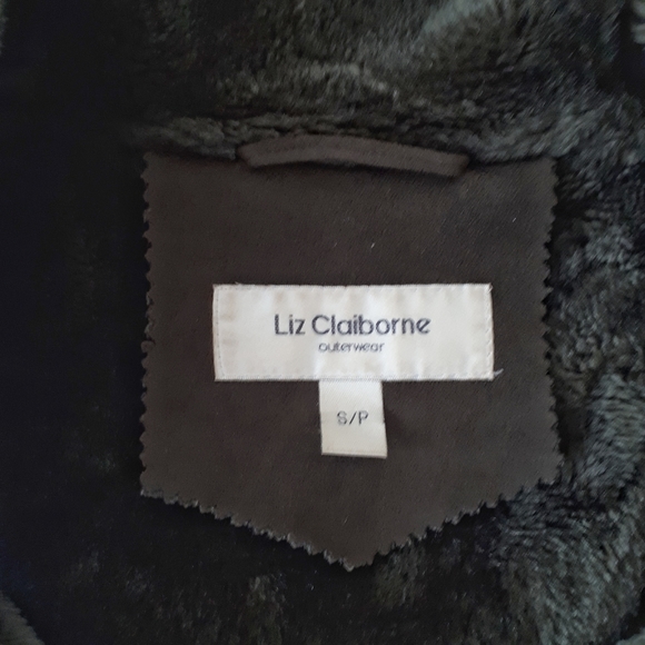 Liz Claiborne Faux Suede Winter Coat - Picture 3 of 4